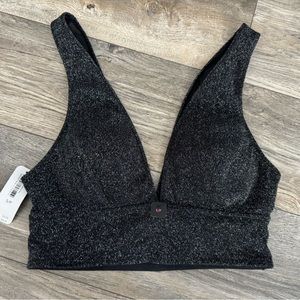 Black sparkly bralette size small